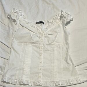 Brandy Melville White Elena Top